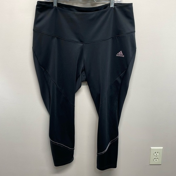 NEW Adidas Aeroready Glam On Black Training Tights Leggings 3X - Picture 1 of 16
